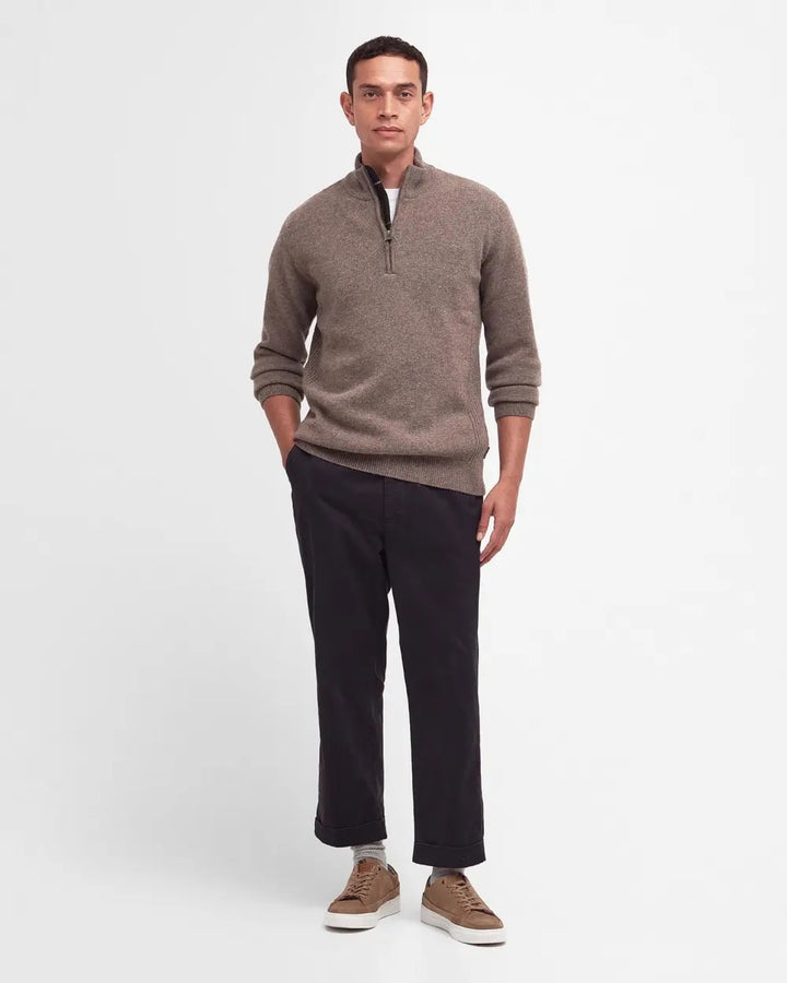 Holden Half Zip Knitted Jumper  Military Marl