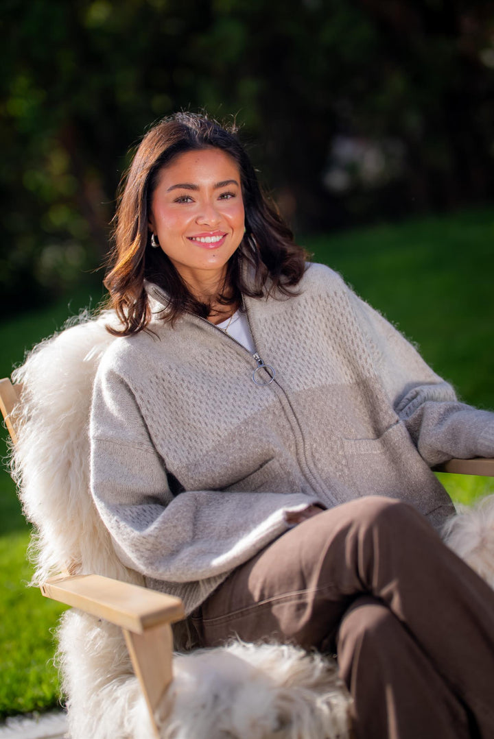 Tine Cardigan  Taupe Mix