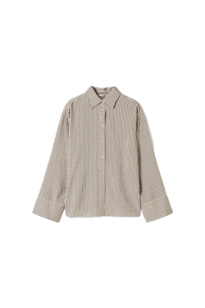 Arna shirt  Offwhite/Blue Stripes