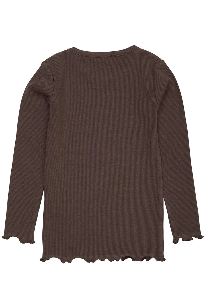 MODAL RIB LS TEE  Brun