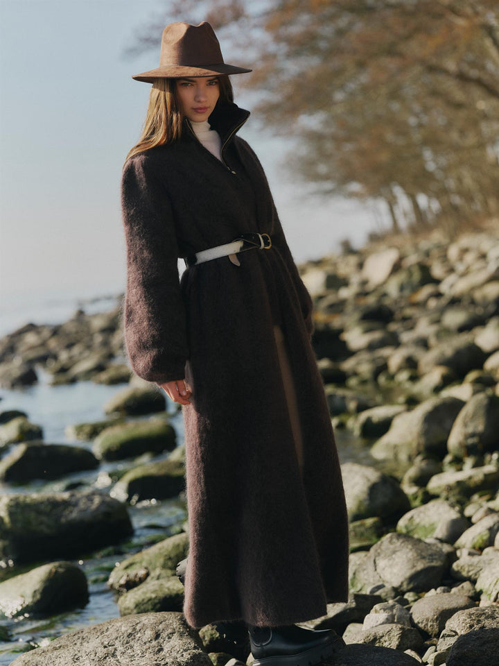 Olivia Chunky Cardigan  Dark Brown