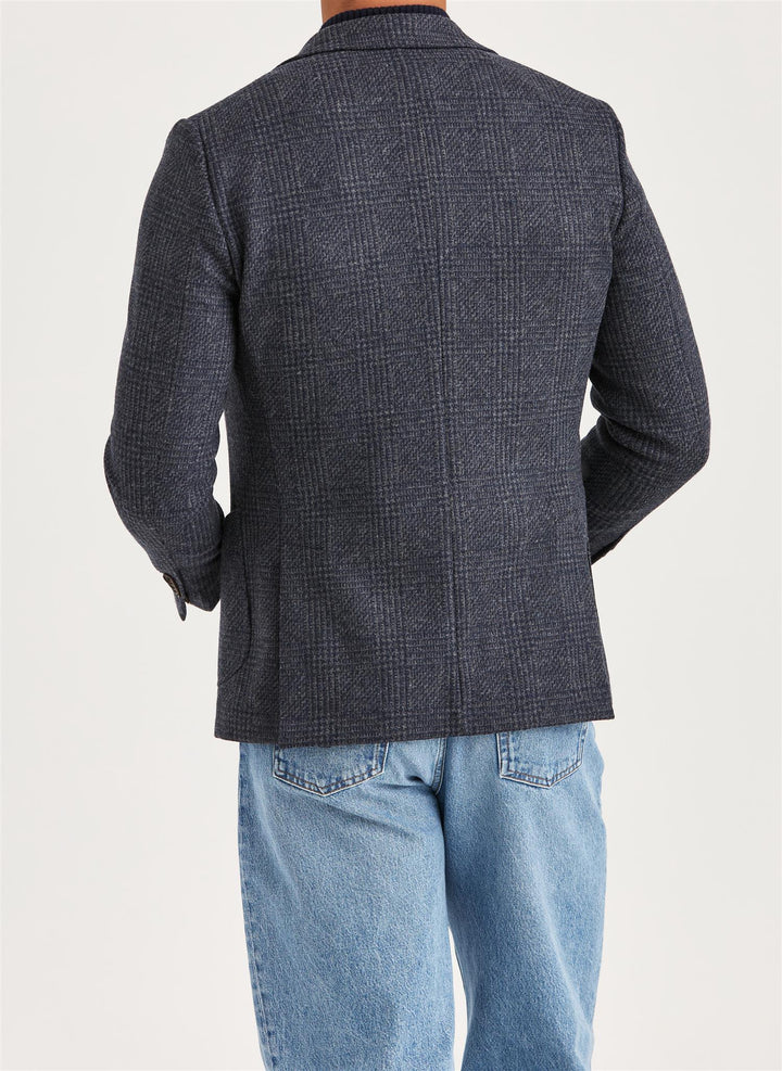 Jersey Wool Casual Jacket  Navy