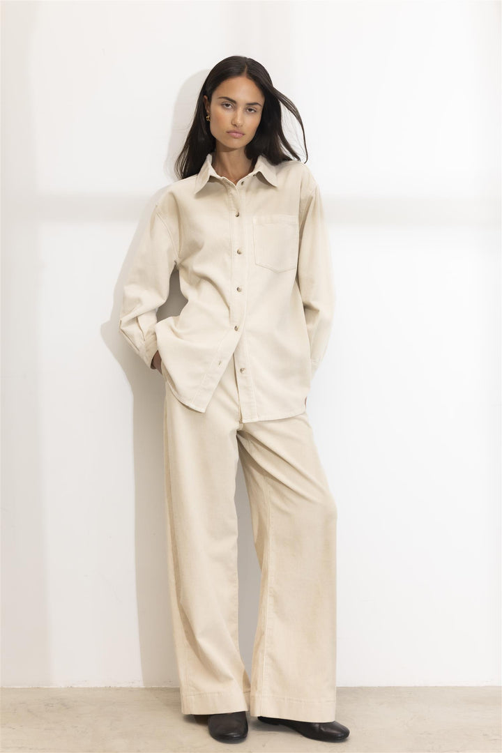 Alex Cord Shirt  Greige