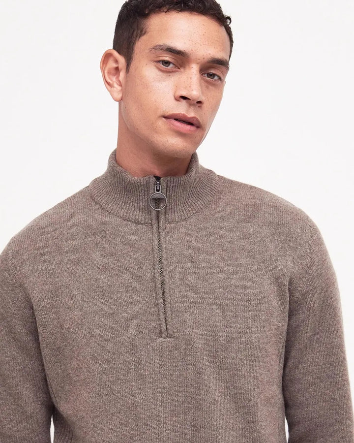 Holden Half Zip Knitted Jumper  Military Marl