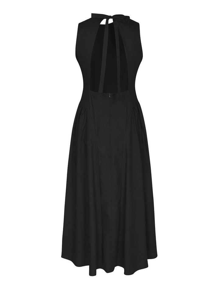 Zora Poplin Dress  Black