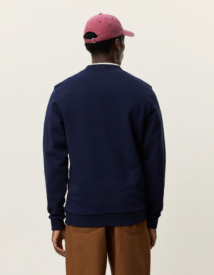 Signature Print Sweatshirt Dark Navy Blue