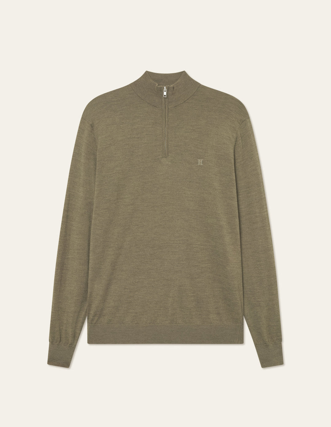 Grayson Half-Zip Merino knit  Olive Green
