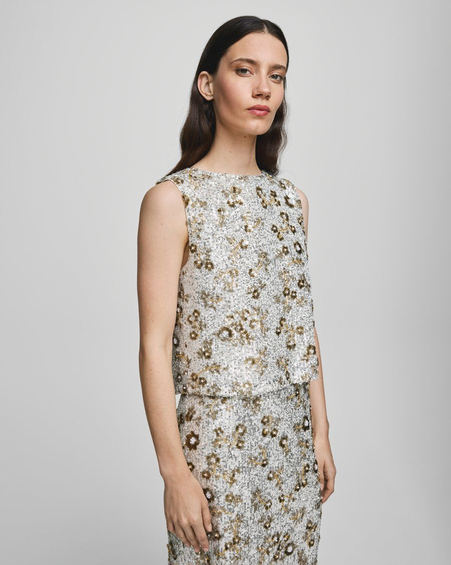 Mschmagnolia Sl Top Emb  Multicolor