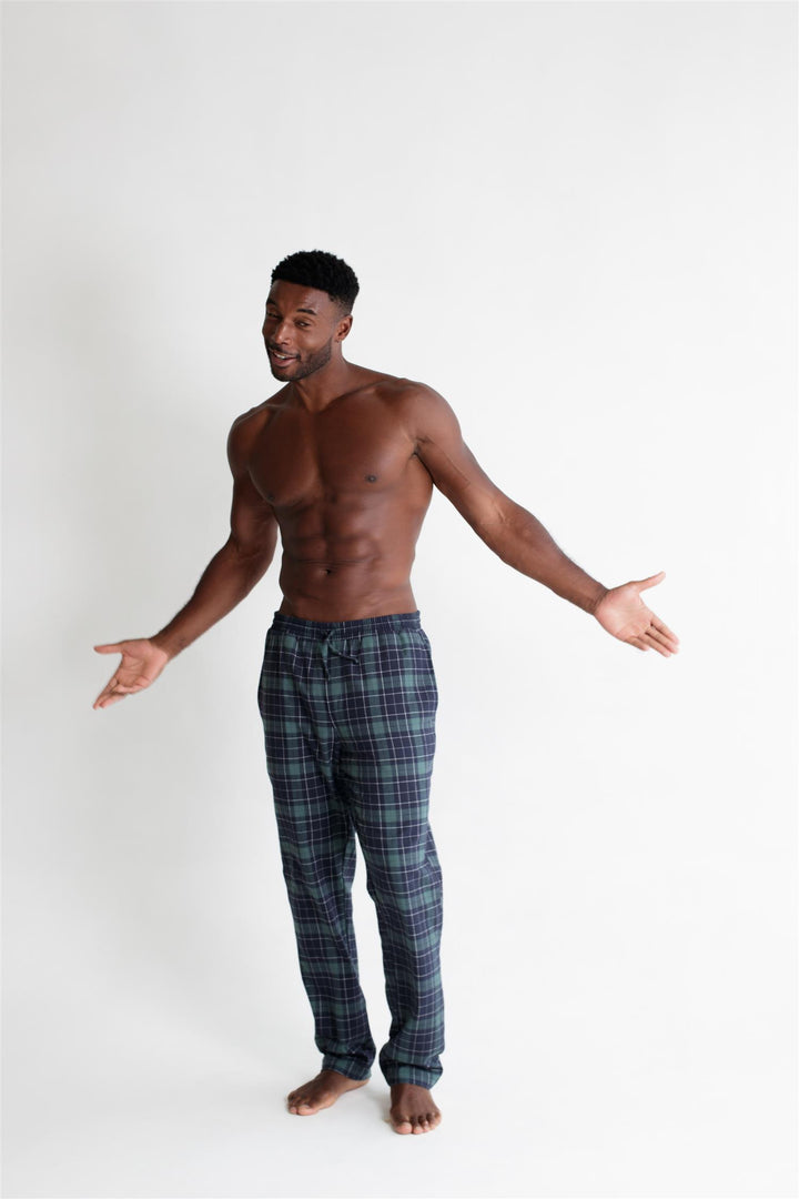Pj Pant  Green Plaid