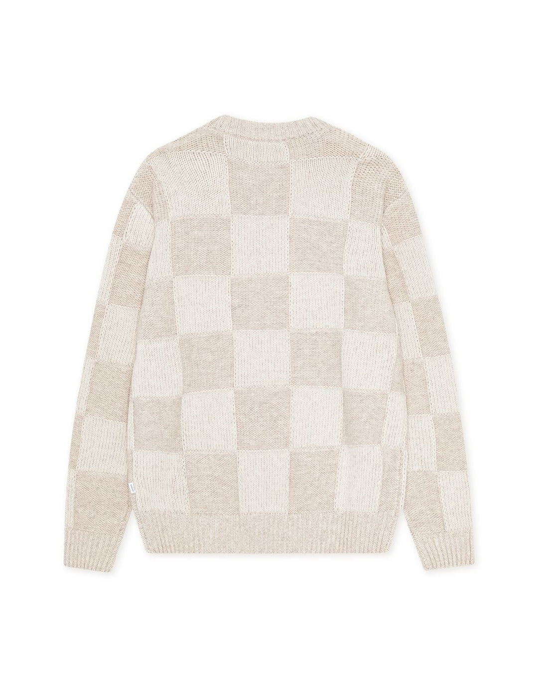 Check Knit  Eggnog White