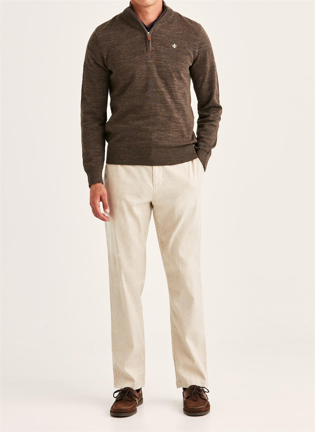 Randall Half Zip  Brown