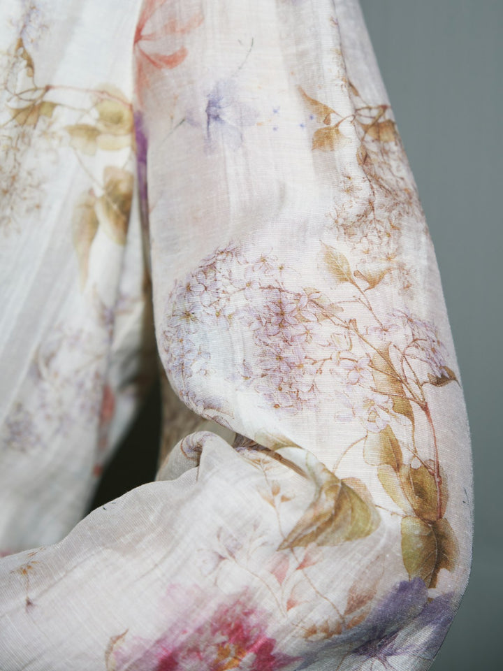 Silfi Vintage Flower Dress  Off White