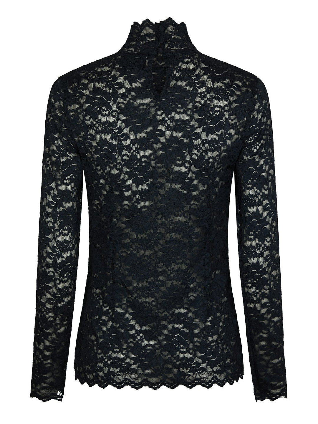 Liza Laceflower Blouse  Navy