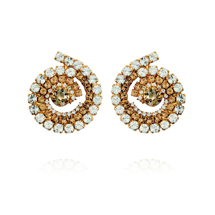 ZIA EARRINGS GOLD  Topaz Combo