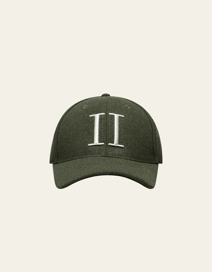 Encore Wool Baseball Cap  Forest Green/Ivory