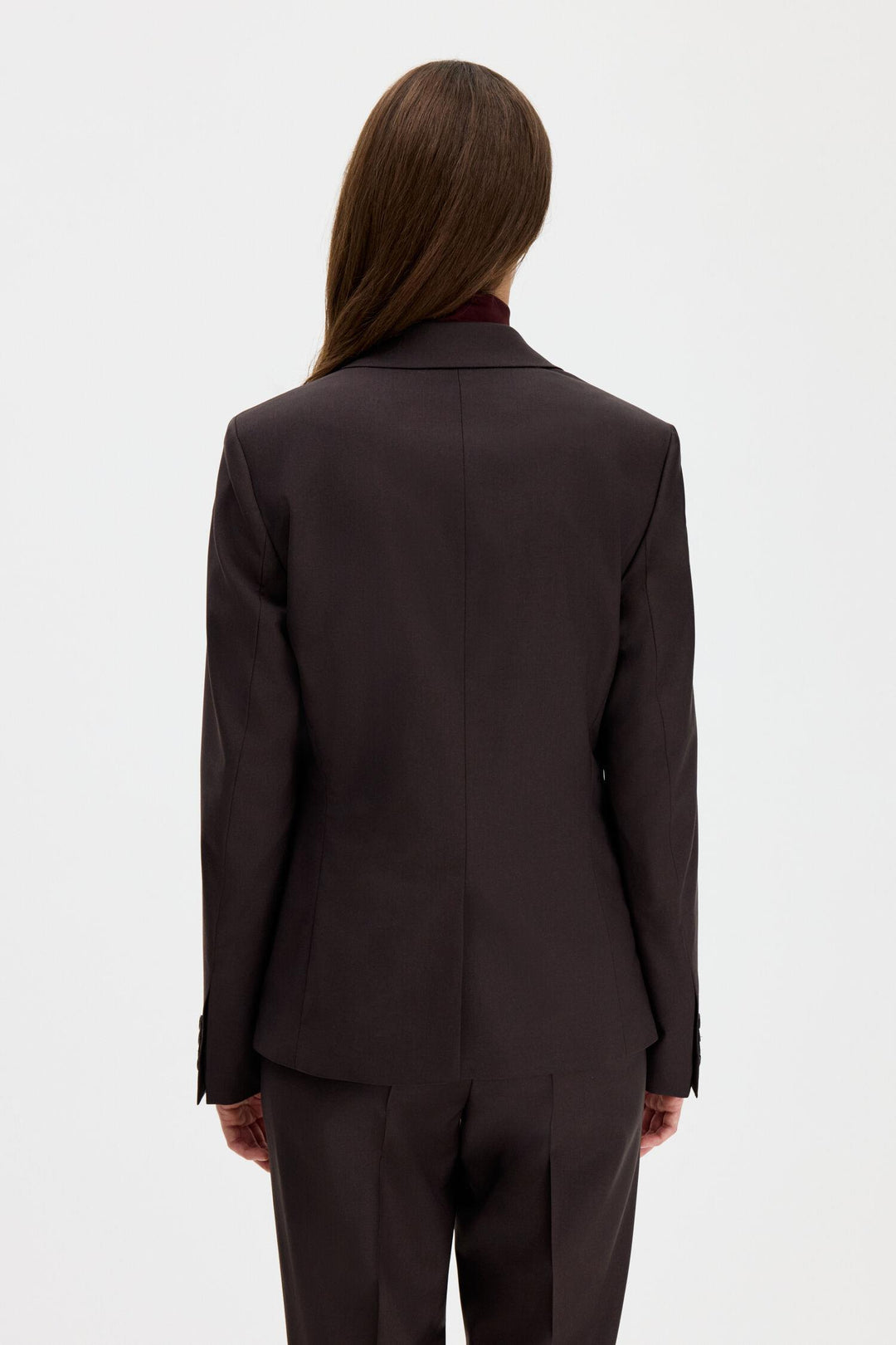 sasha cool wool blazer  Dark Chocolate