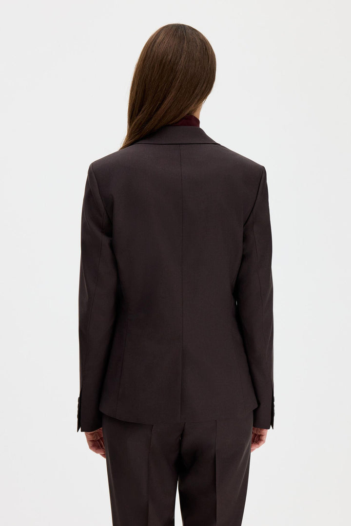 sasha cool wool blazer  Dark Chocolate