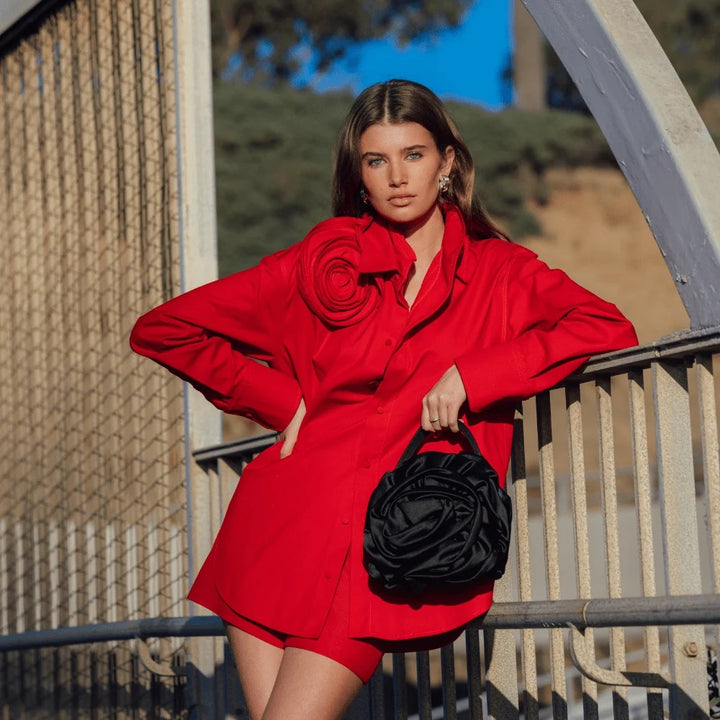 ROSITA Rosette Frame Bag Black