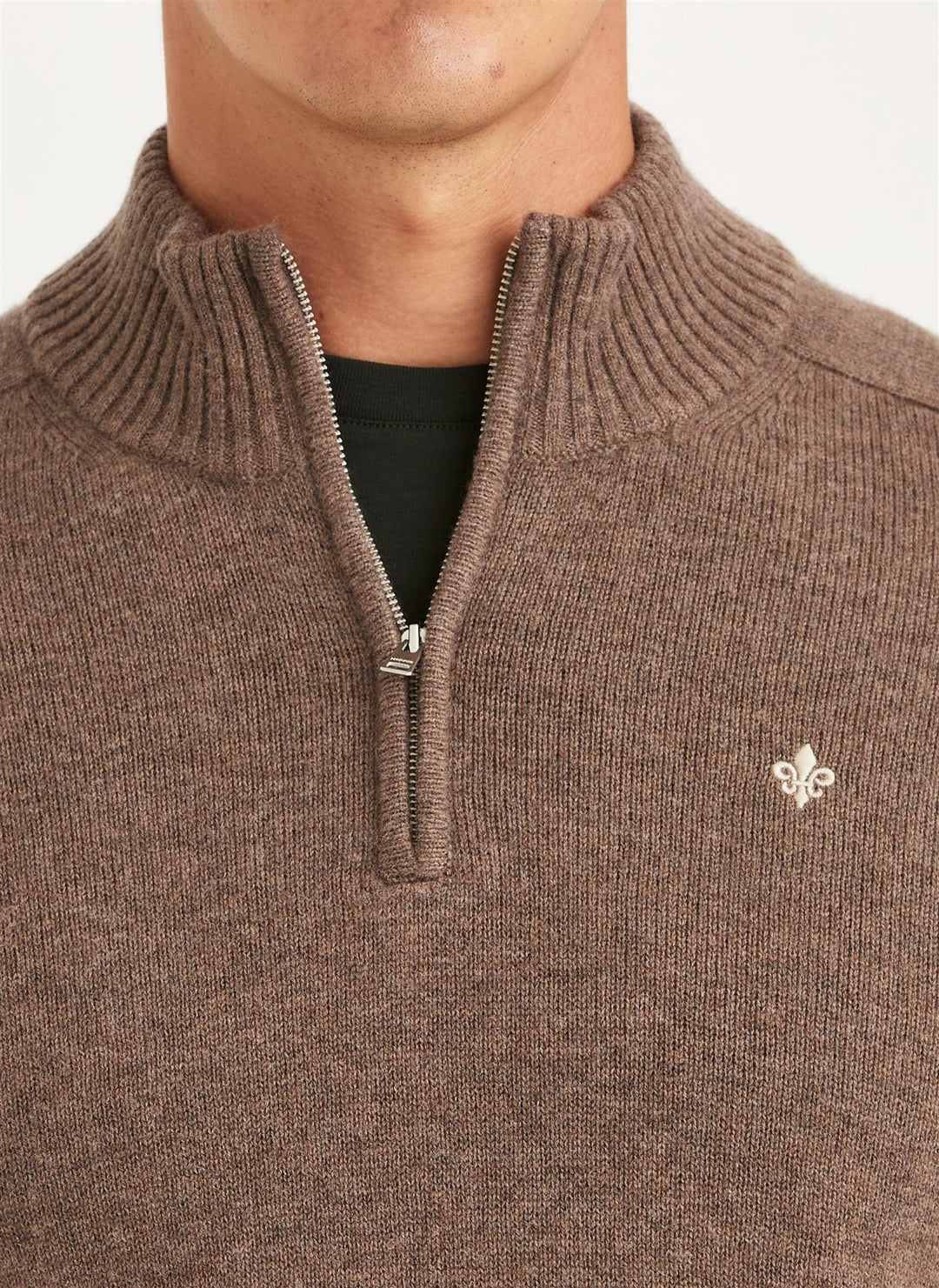 New Hertford Half Zip  Brown