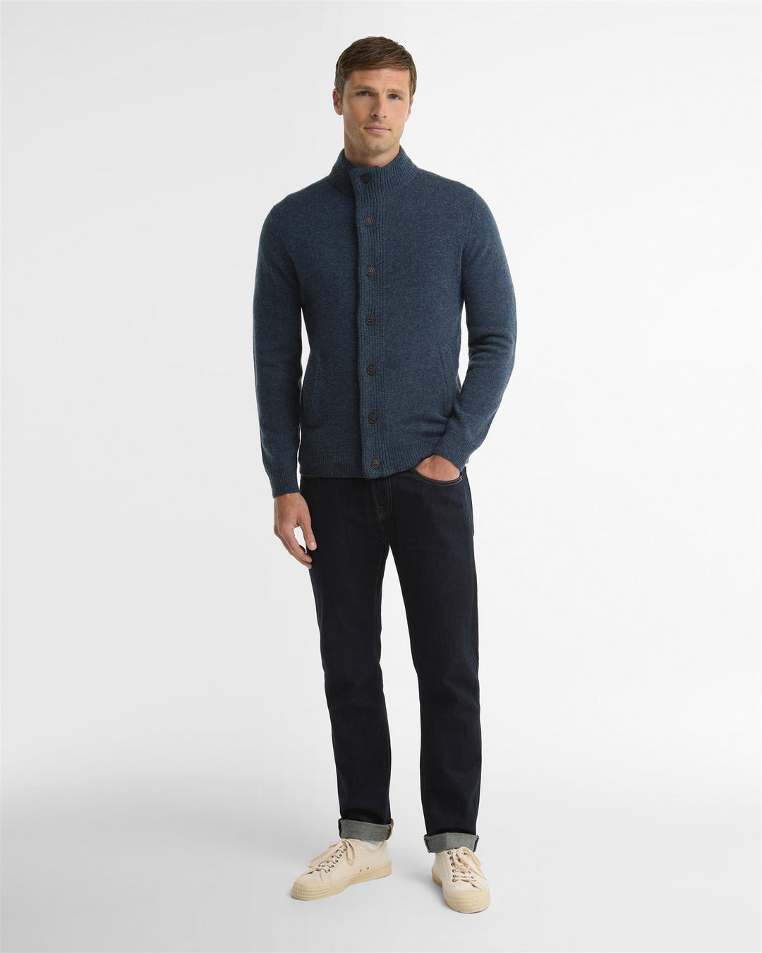 Barbour Ess Patch Zip  Dark Indigo