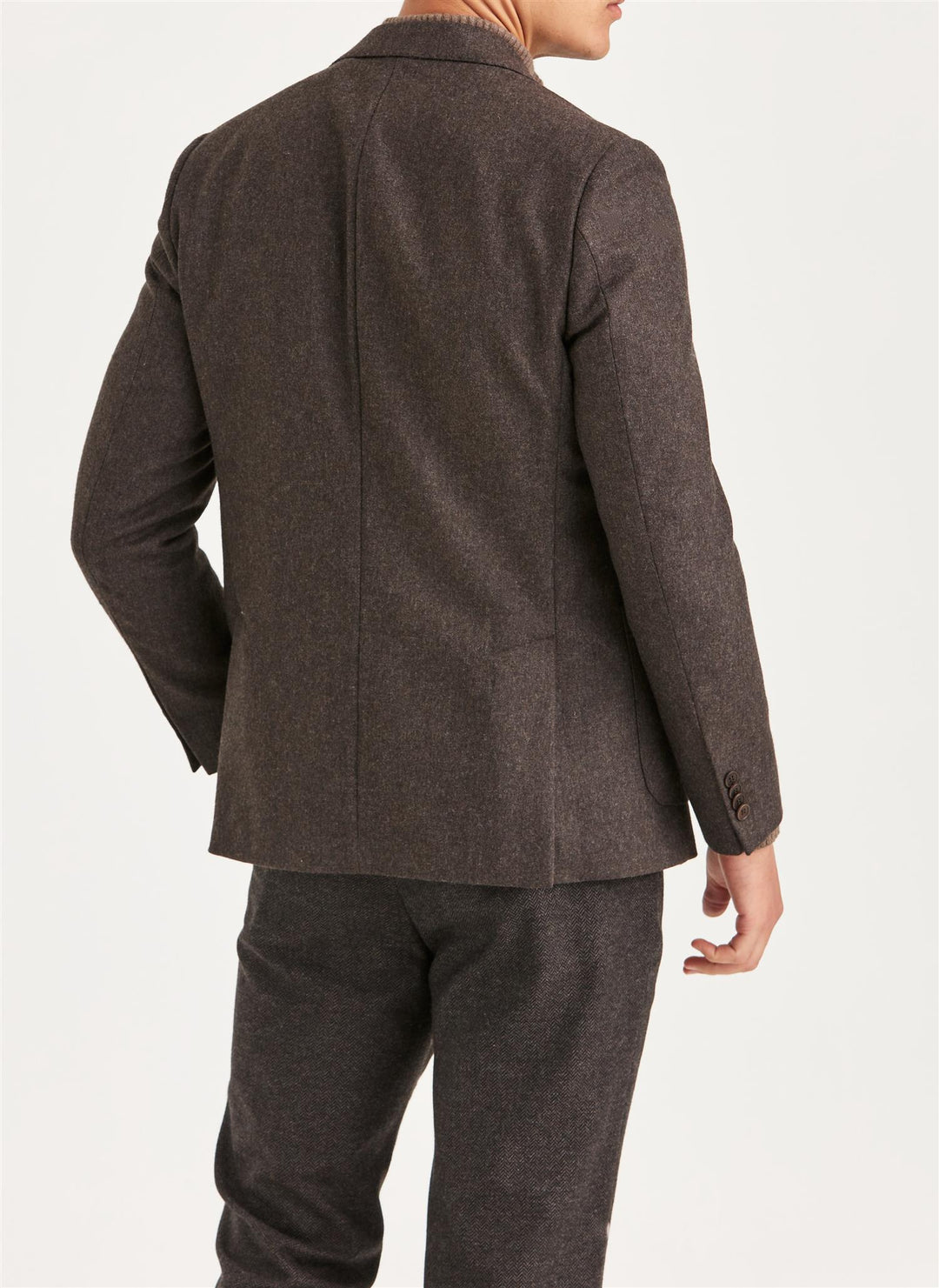 Morris Flannel Suit Jacket  Brown