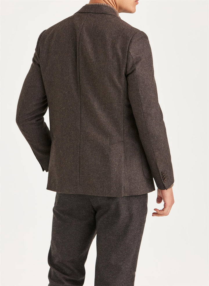 Morris Flannel Suit Jacket  Brown