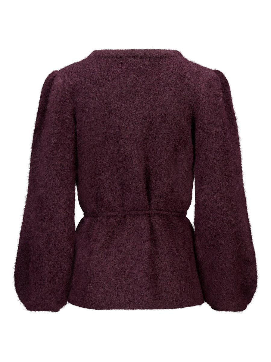 Fredrikke Chunky Cardigan  Red Wine