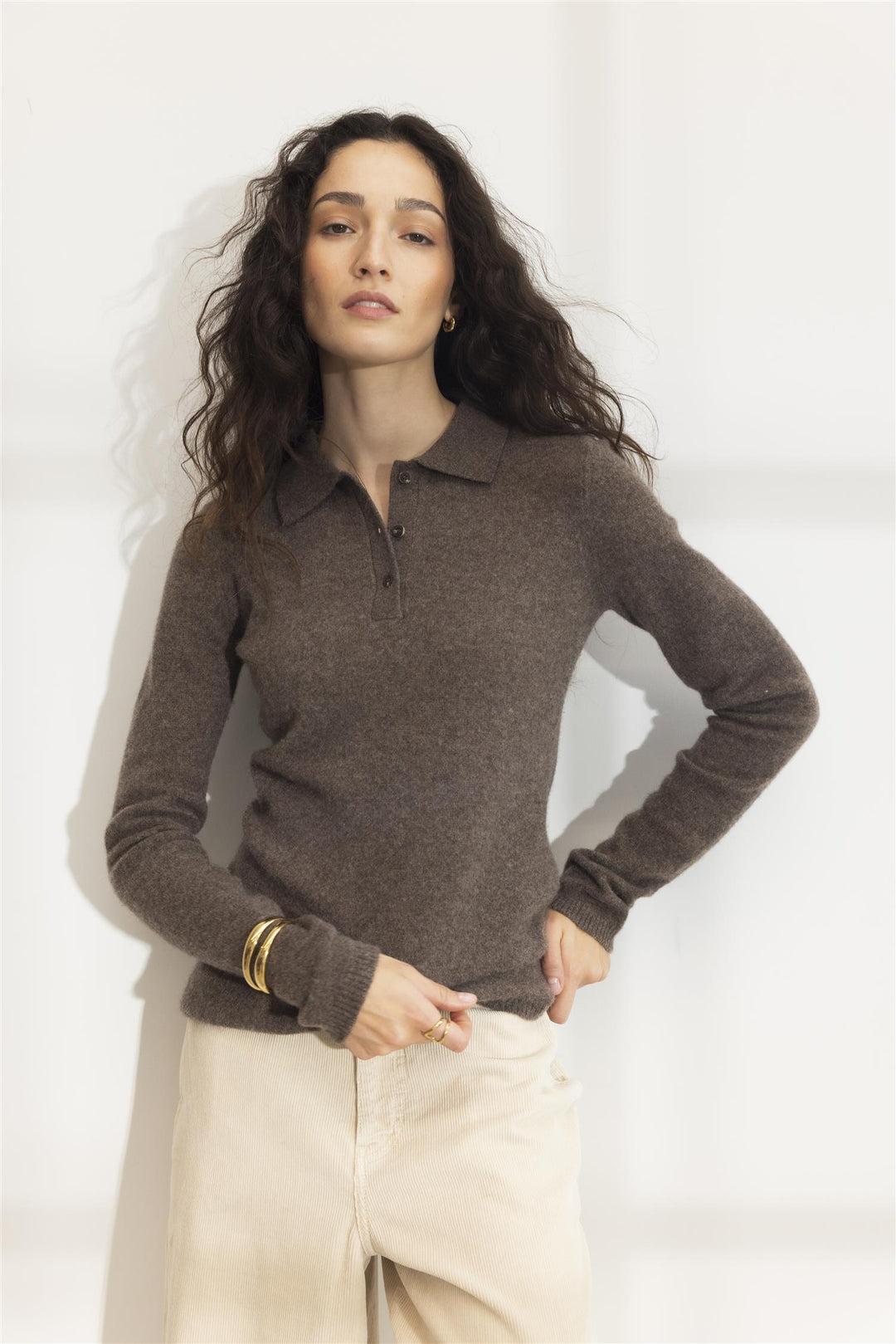 Jolanda Knit  Dark Taupe Melange