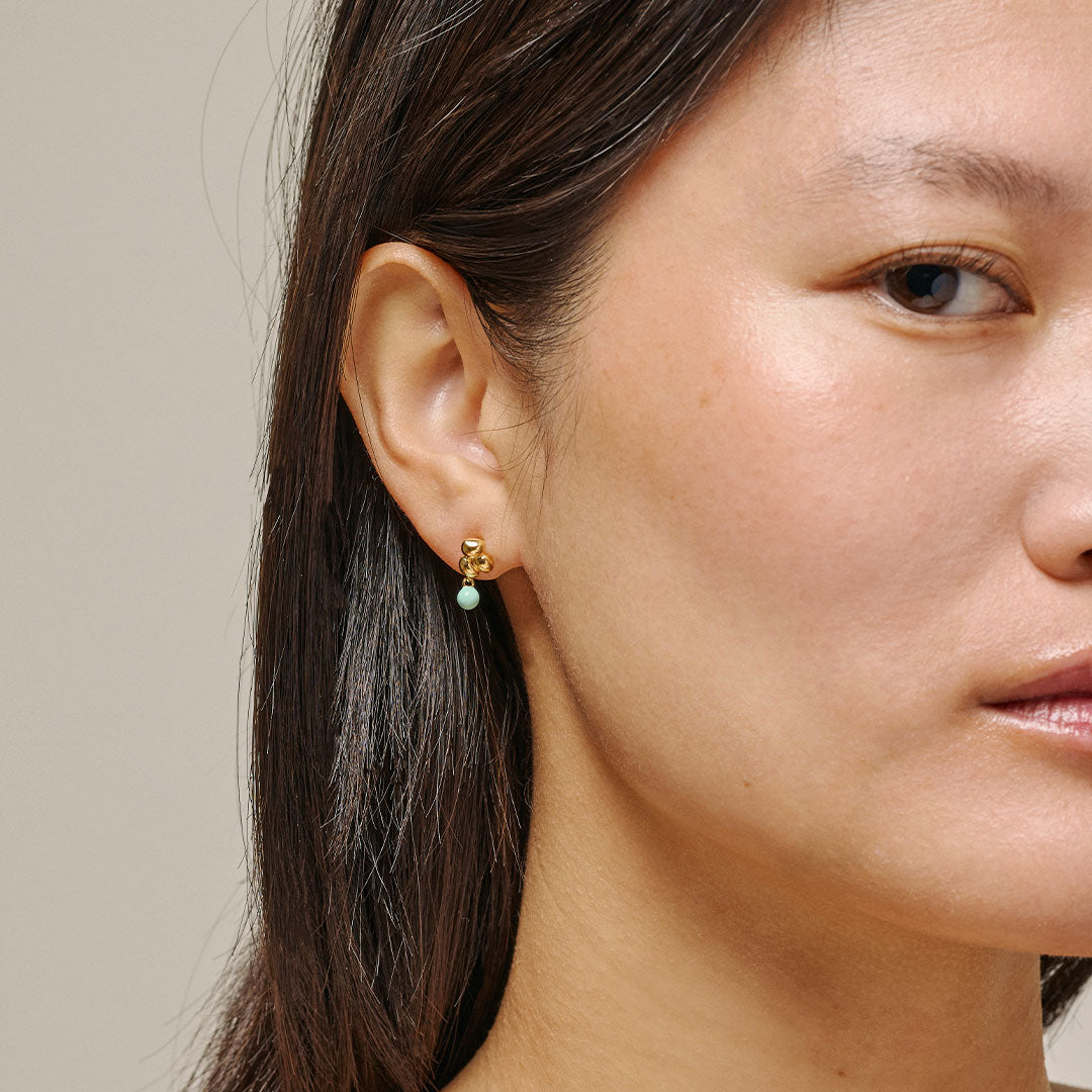Earrings, Nara Ball  Mint