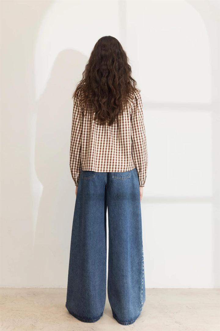 Bellier Blouse  Brown Check