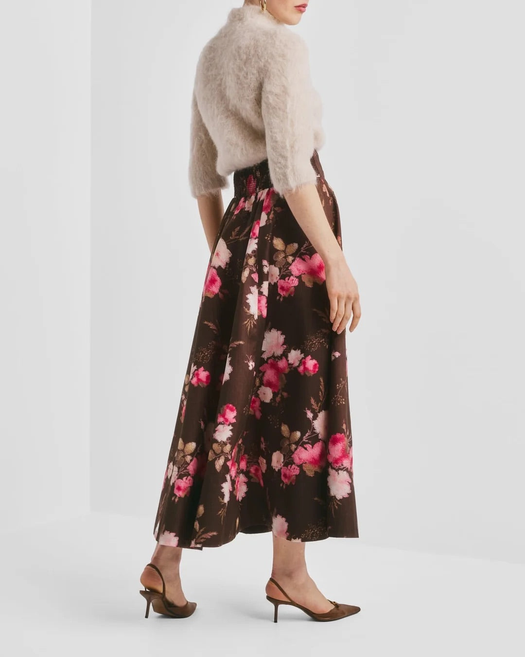 TAFFETA MAXI SKIRT  Soft Bloom