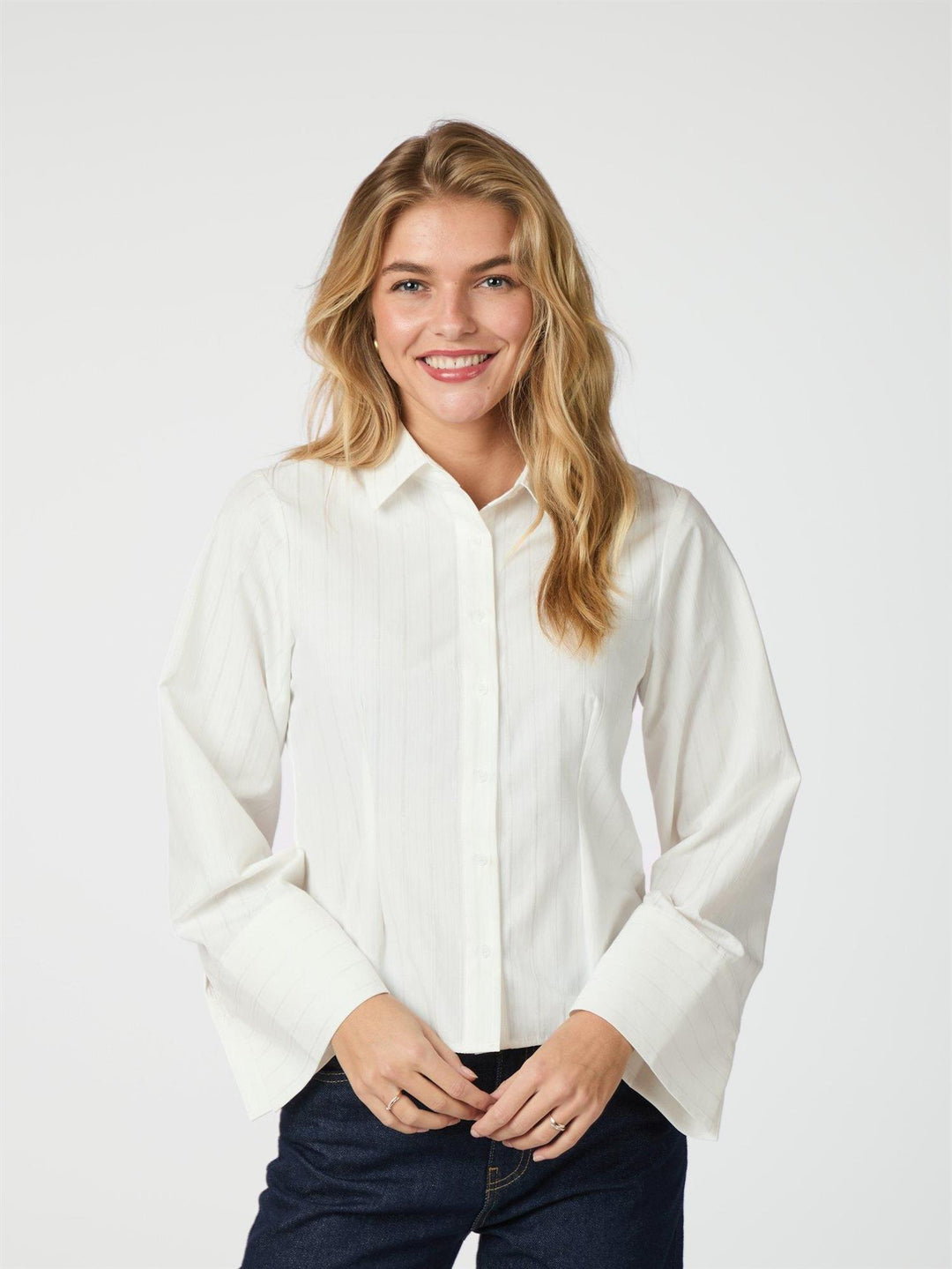 Rosa solid shirt  White