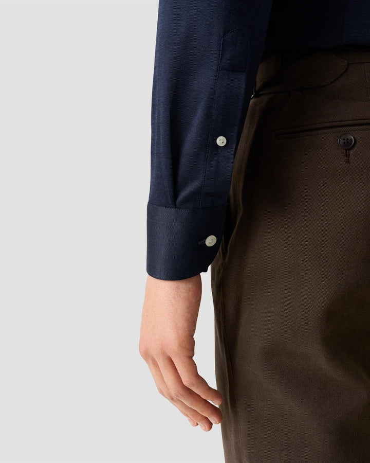 Filo di Scozia Knit Shirt  Dark Blue