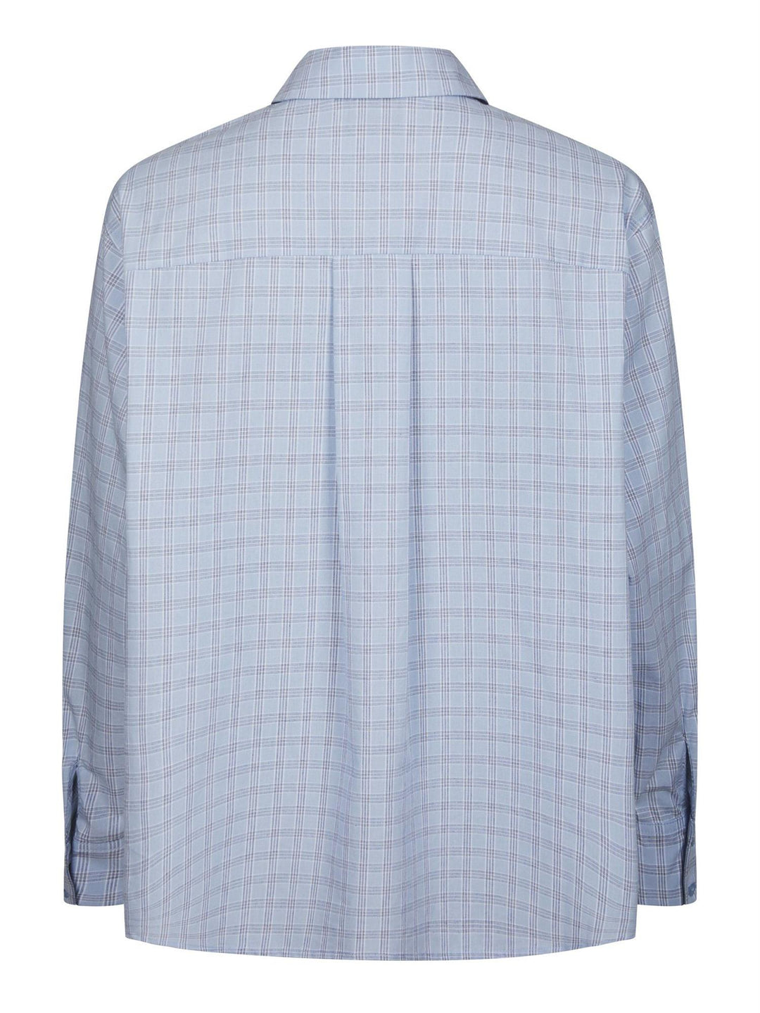 Dalma Triple Check Shirt  Light Blue
