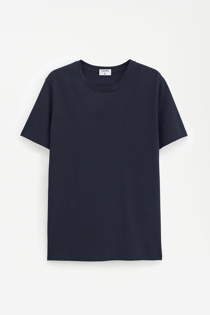 stretch cotton tee  Navy