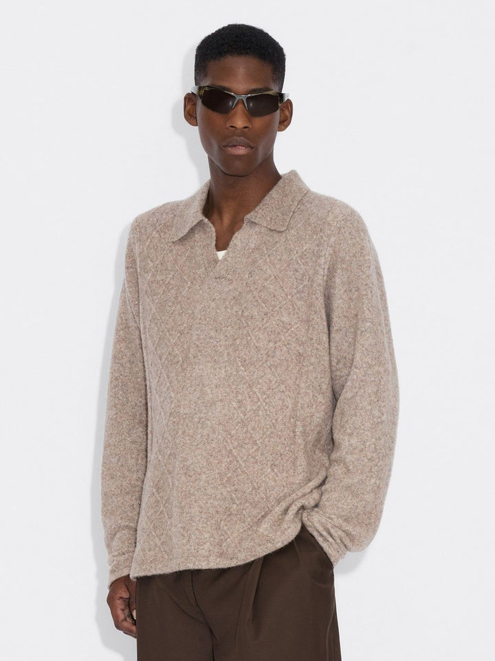 Argyle Shirt  Taupe