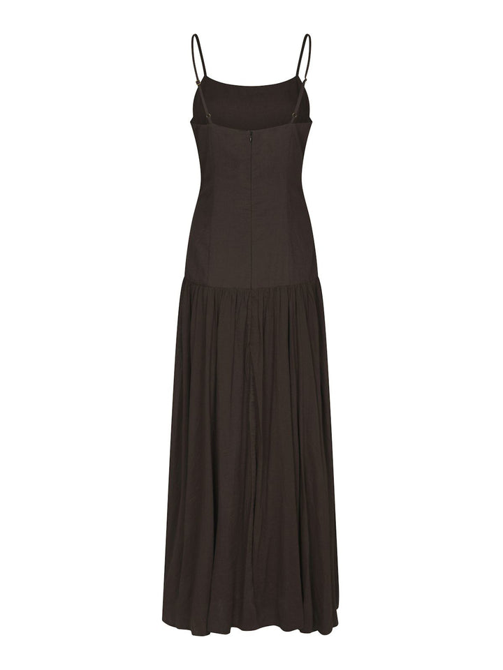 Jackie S Voile Dress  Dark Brown
