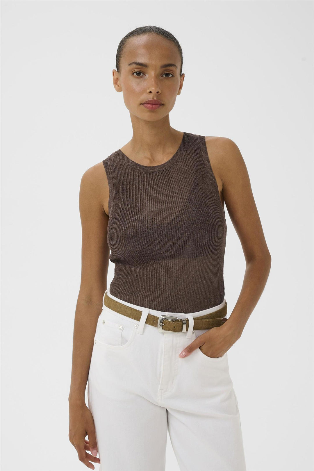 Silvigz Top  Deep Brown Metallic