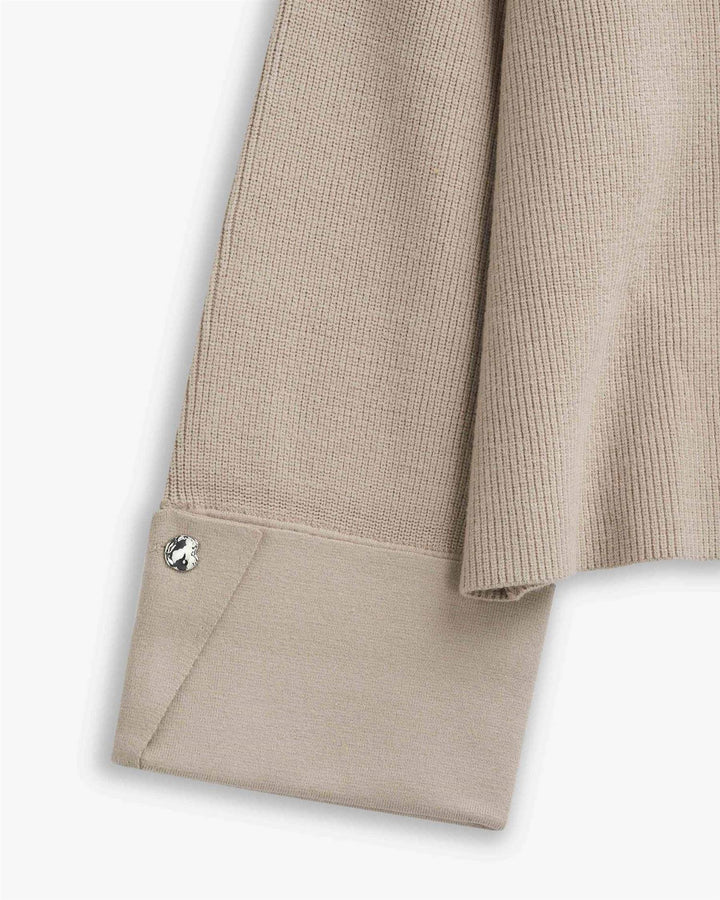 Atari Rib Cardigan  Beige