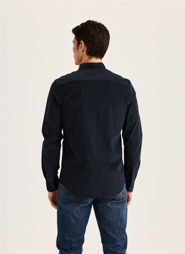Douglas Cord Shirt-Slim Fit  Blue