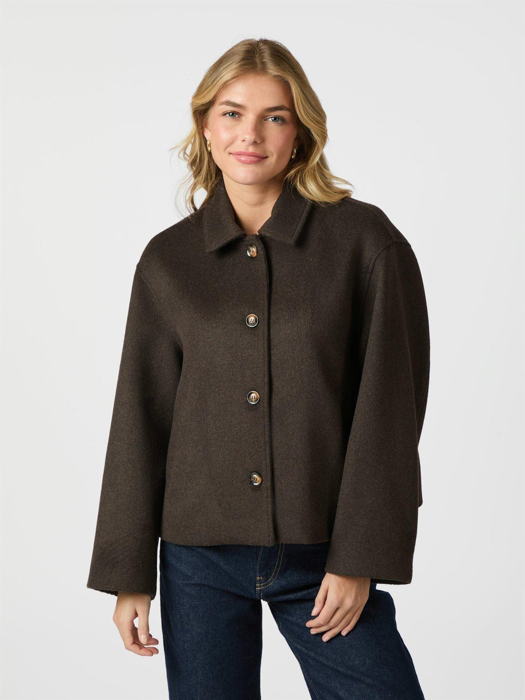 Hamra Wool Jacket  Chocolate Brown