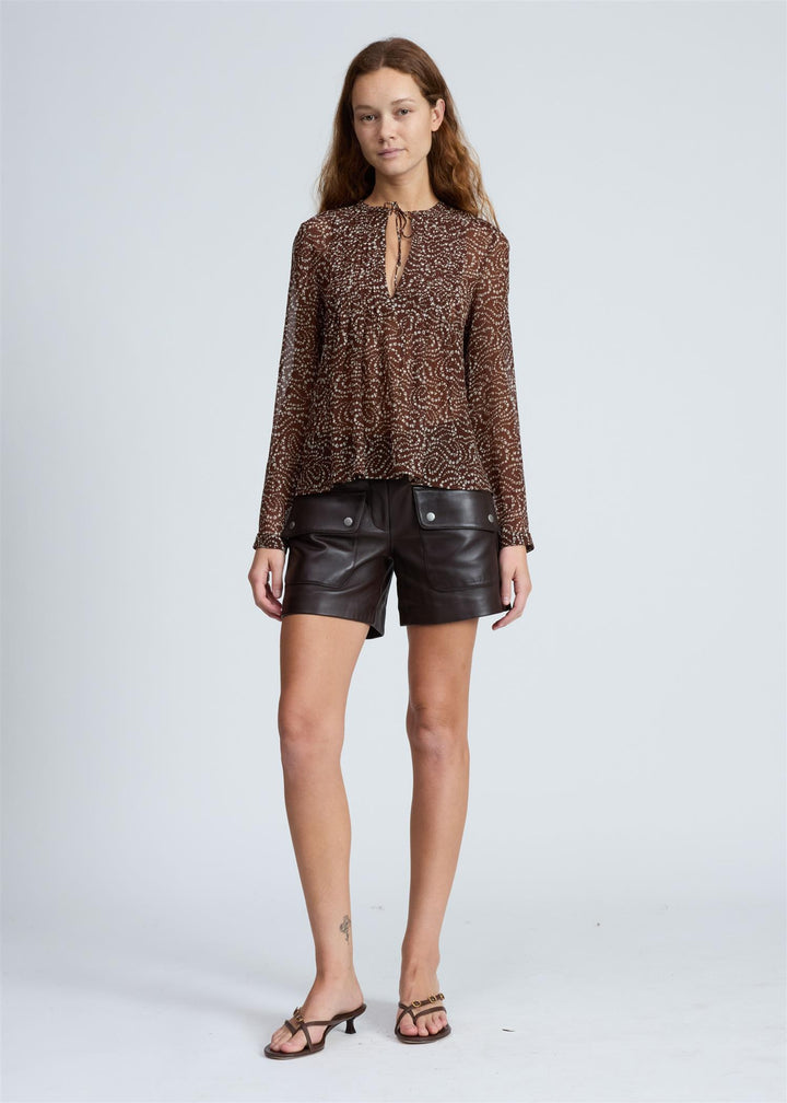 AMARIS TOP  Brown Flower