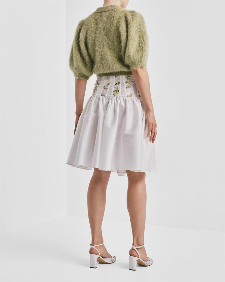 HAIRY KNIT PUFFED JACKET  Green