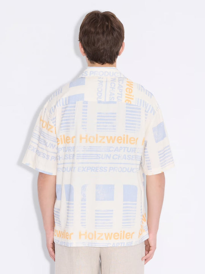 Pier Print Shirt  Ecru Mix