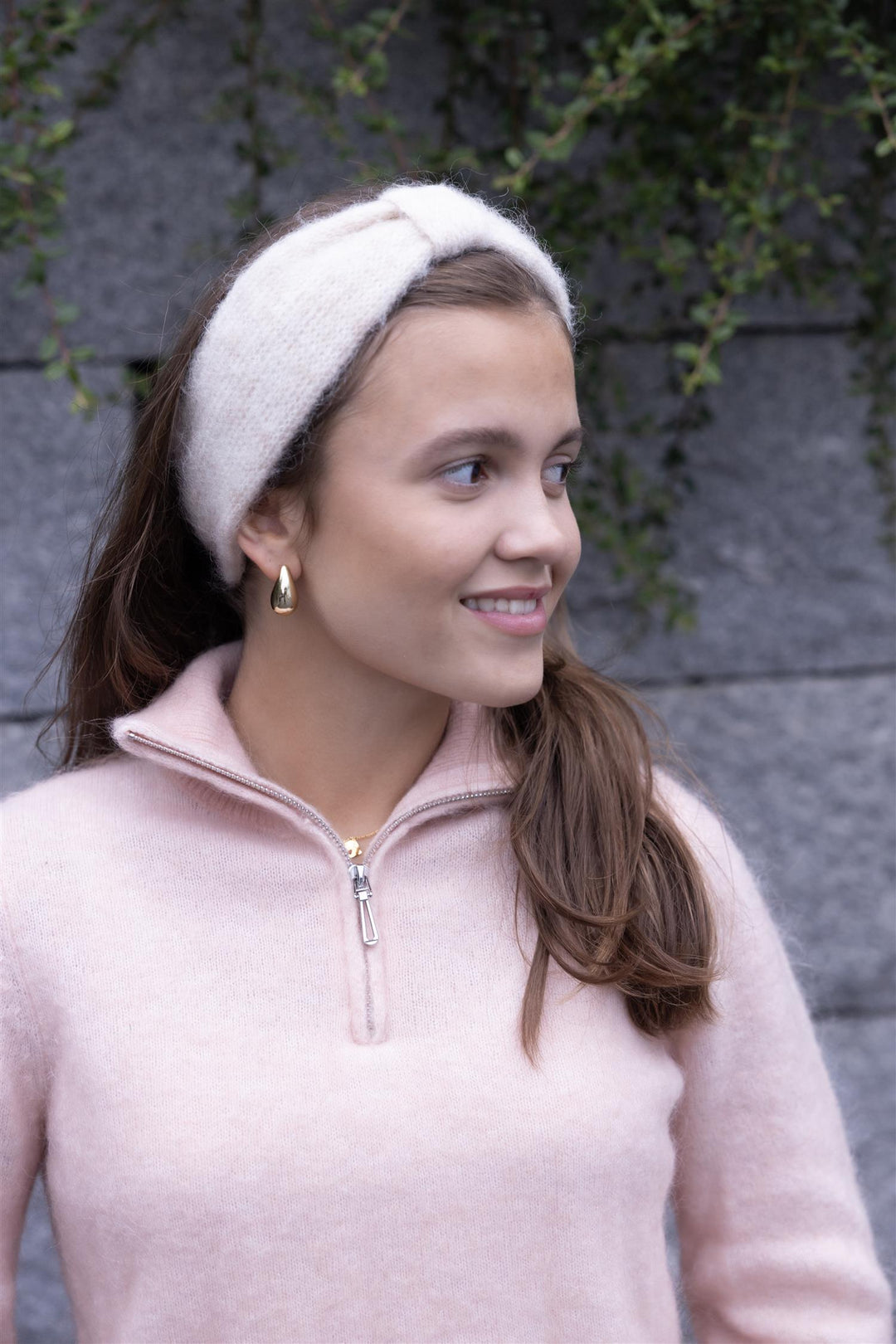 Aud mohair pannebånd  Off White