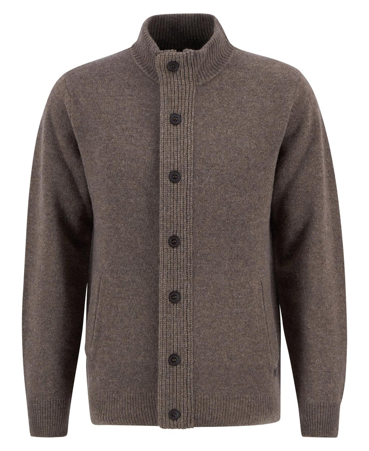 Barbour Ess Patch Zip  Dark Stone