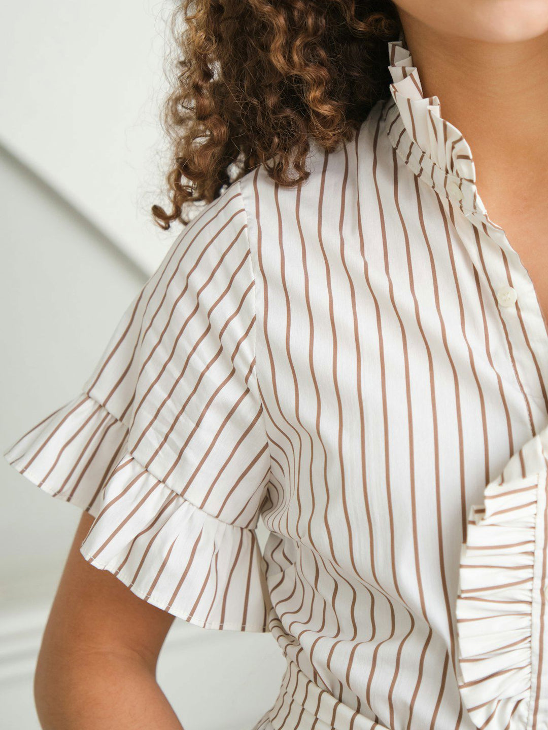 Nellie Wide Stripe Dress  Ivory