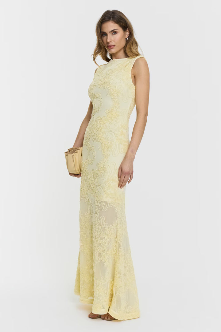 Daphne Dress  Pale Yellow