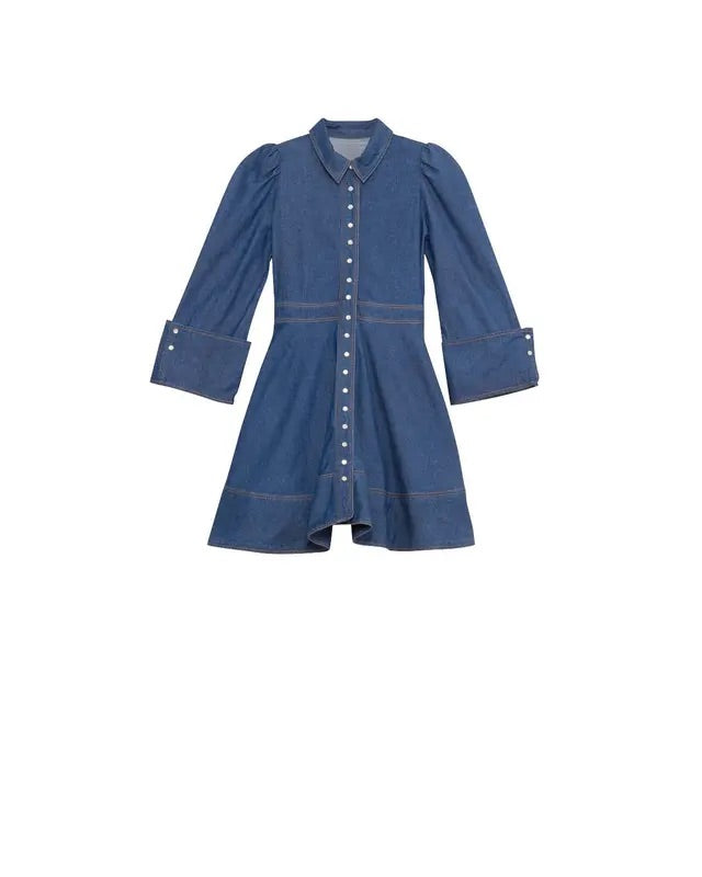DENIM MINI DRESS  Dark Blue