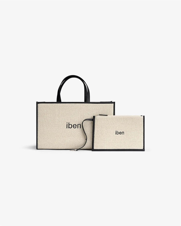 Iben Straw Bag M  Sunlit Straw